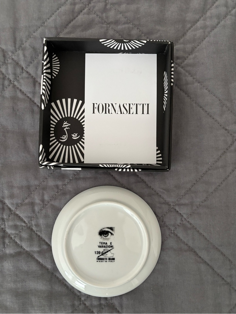 Fornasetti Black and White Trinket Dishes with Branded Box 4 pcs - Picture 4 of 10